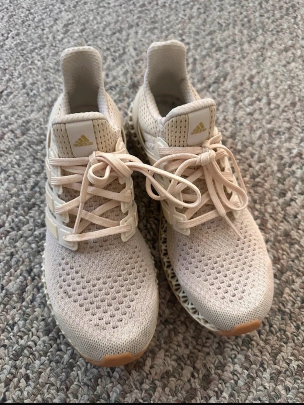 adidas Women's Light Cream Knit Athletic Sneakers